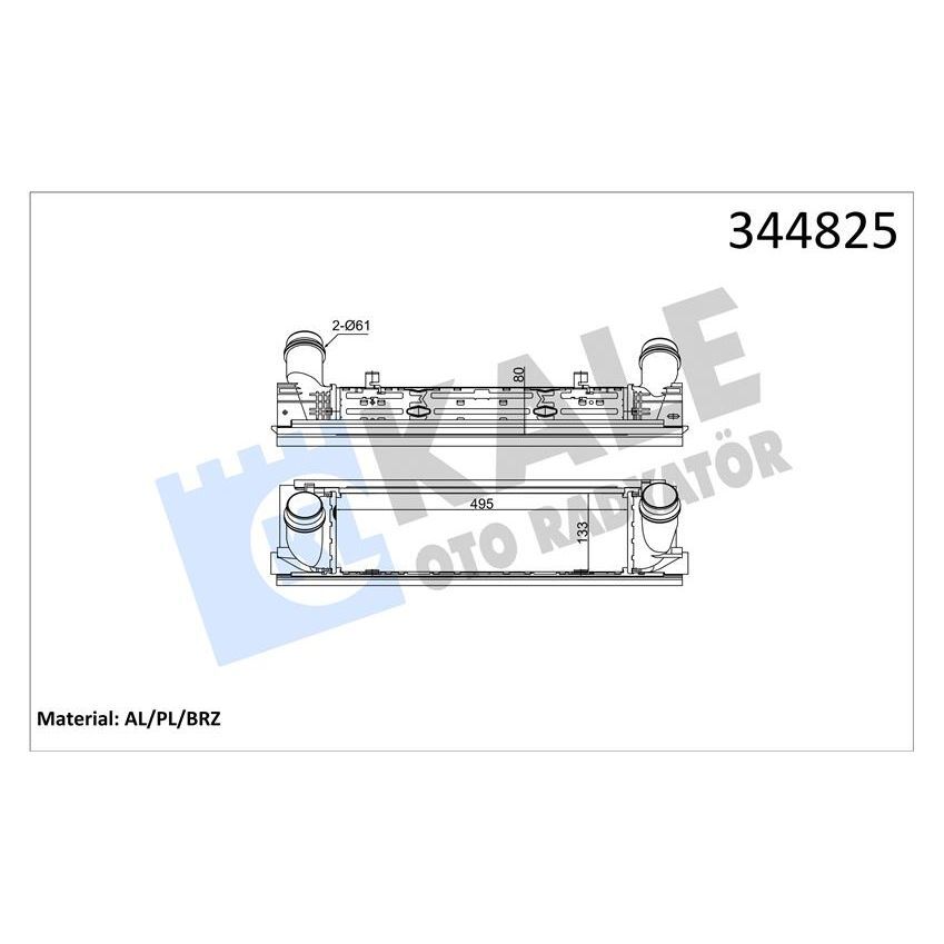KALE RADYATOR TURBOSARJ RADYATORU BMW N13 N47 B47 F20 F21 F22 F23 F30 F31 F34 F35 F32 F33 F36 (17517600530)