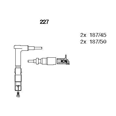 BREMI ATESLEME KABLOSU SETI MERCEDES M111 W202 W124 S124 C124 (A1111500615)