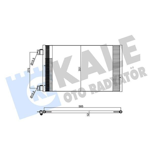 KALE RADYATOR KLIMA RADYATORU MERCEDES CITAN W415 12 . RENAULT KANGOO II 08 (8200455795)