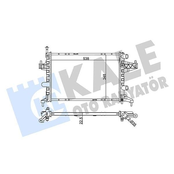 KALE RADYATOR RADYATÖR BRAZING CORSA C-COMBO-TIGRA 1.0-1.2-1.2 16V-1.4-1.4 16V AC KLİMASIZ MEK 538X348X23 13 00236-9201955-25555161-24445162 (1300250)