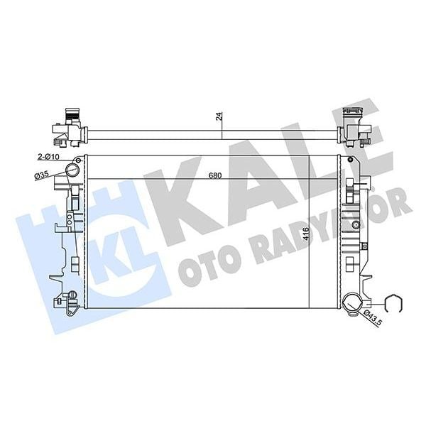 KALE RADYATOR MOTOR SU RADYATORU MERCEDES SPRINTER B906 . VW CRAFTER 30-35-50 680X416X24 (2E0121253A)