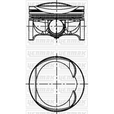 YENMAK PISTON SEGMAN Q83.015MM 050 -AUDI-VOLKSWAGEN-1.8 TFSI 16V/1.8 TSI 16V-A3/A4/A5/CC/PASSAT TPR SEGMA NLI