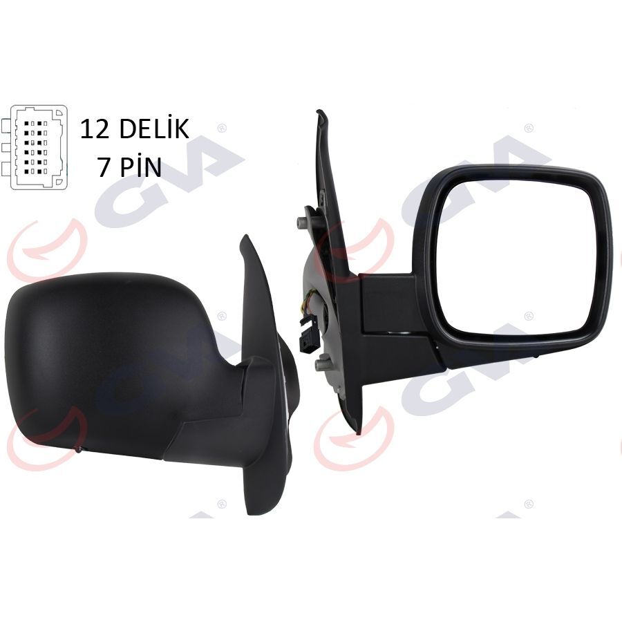 GVA DIŞ DİKİZ AYNASI SAĞ KANGOO 08> ELEKTRİKLİ ISITMALI SENSÖRLÜ KONVEKS 7 FİŞ VM-6131EHSR (7701068836)