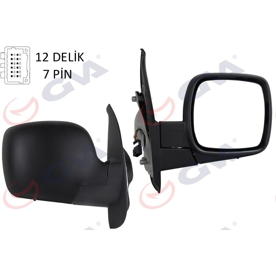 GVA DIŞ DİKİZ AYNASI SAĞ KANGOO 08> ELEKTRİKLİ ISITMALI SENSÖRLÜ KONVEKS 7 FİŞ VM-6131EHSR (7701068836)
