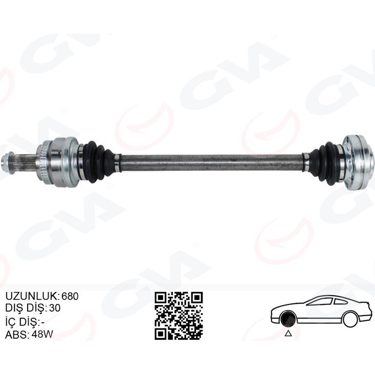 GVA KOMPLE AKS ARKA SOL BMW X3 E83 04> 680MM (33213428180)