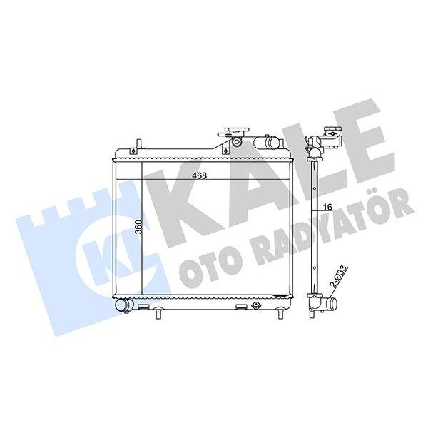 KALE-RADYATOR RADYATÖR ACCENT ADMIRE 1.5 CRDI 02-05 MEK AC KLİMASIZ AL/PL/BRZ 360X471X16 (2531025810)