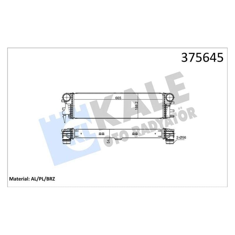 KALE RADYATOR TURBOSARJ RADYATORU MERCEDES VITO W447 14 (A4475011301)