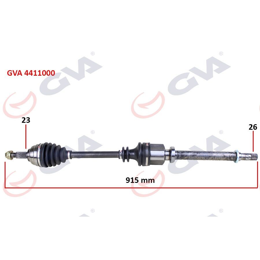 GVA KOMPLE AKS SAĞ MEGANE II 1.4/1.6 16V-1.5 DCİ 02-08 915MM (391001510R)