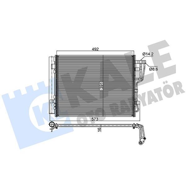 KALE RADYATOR KLİMA KONDENSERİ HYUNDAI İ30-İ30 CW-KIA CEED-CEED SW-PRO CEED AL/AL 512X391X16 (976062H600)