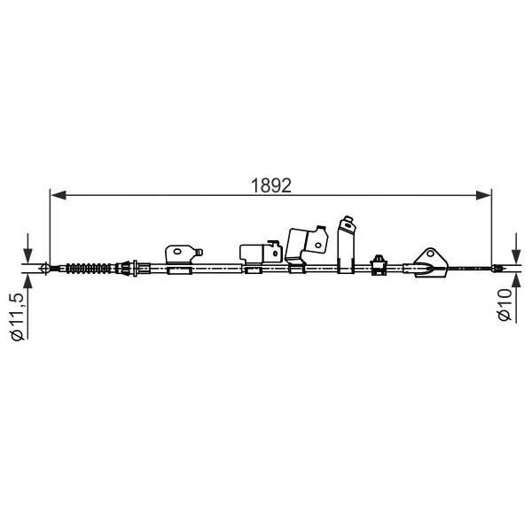 BOSCH EL FREN TELİ ARKA SOL COROLLA AURIS 08-12 1.4 D4D-1.33-1.6 VVTİ (4643002121)