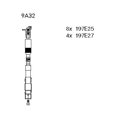 BREMI ATESLEME KABLOSU SETI 12 LI MERCEDES M112 W202 W203 W210 W220 W163 (A1121500118)