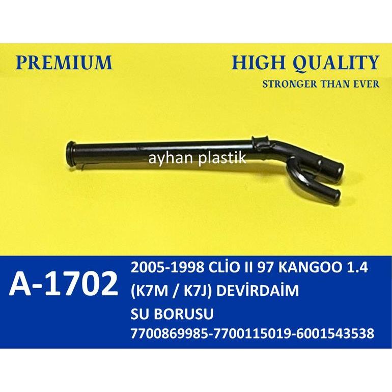 AYHAN DEVİRDAİM BORUSU CLIO II 98-05 -KNG 97 > 1.4 K7M / K7J (6001543538)