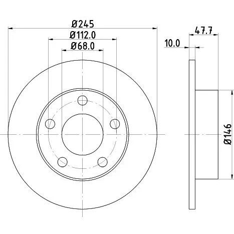 OPTIMAL ARKA FREN DİSKİ. A4 PASSAT QUATRO (5130C)