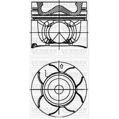 YENMAK PISTON SEGMAN Q86.5MM 050 -MITSUBISHI-MITSUBISHI-4N15 EURO6-L200 154 PS