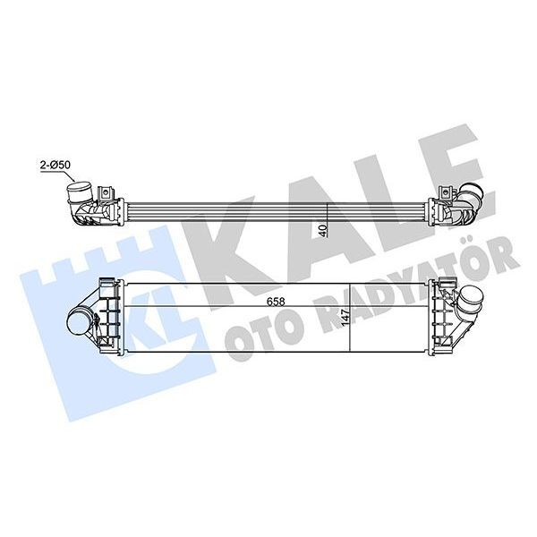 KALE RADYATOR TURBO RADYATORU FOCUS II FOCUS II CMAX 1.6TDCI 1.8TDCI 2.0TDCI 04 08 CMAX 1.6TDCI 2.0TDCI 07 (1352448)