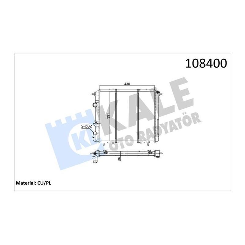 KALE RADYATOR RADYATÖR R19 1.4-1.6 ENJ 2 SIRA CU PL SİSTEM (7702247653)