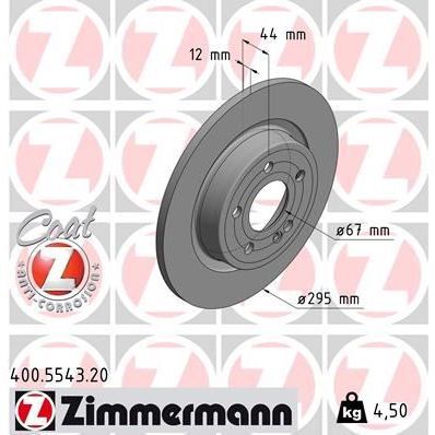 ZIMMERMANN FREN DISKI ARKA MERCEDES W177 V177 W247 C118 X118 H247 295MM (A2474230212)