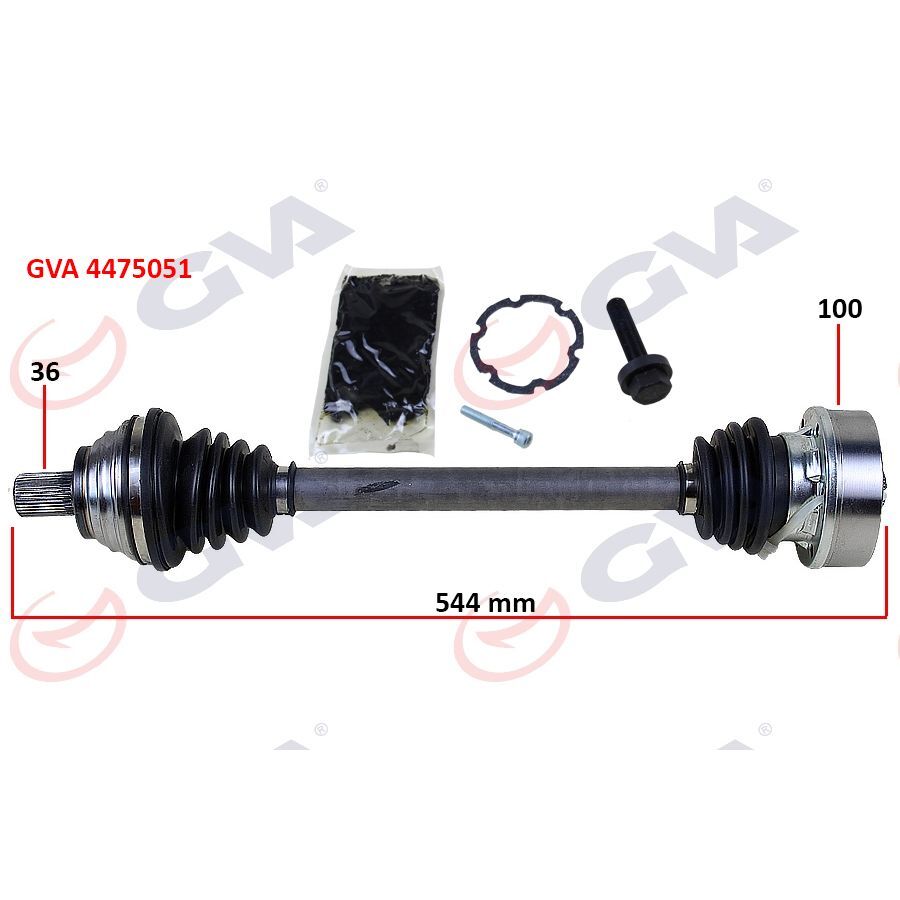 GVA KOMPLE AKS SOL GOLF 5/6-A3-LEON-OCTAVIA 1.6 102 HP MAN. 544MM (1K0407271DJ)