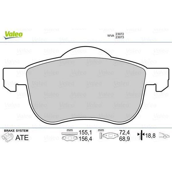 VALEO ÖN BALATA VOLVO S60 00-10 S80 98-06 V70 97-07 XC70 00-07 S70 97-00 (31262503)