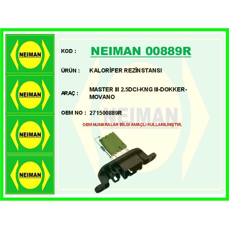 BESCHER KALORİFER REZİNSTANSI MASTER III 2.5DCI-KNG III-DOKKER-MOVANO (271500889R)