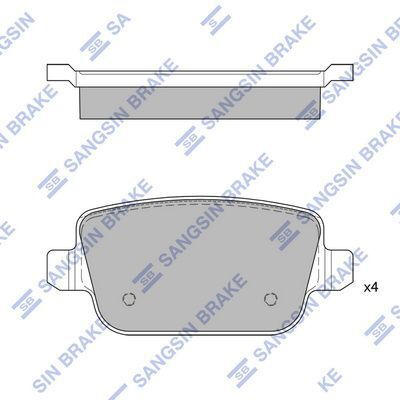 SANGSIN ARKA FREN BALATA LAND ROVER FREELANDER 06- / FORD MONDEO IV 07- / FOCUS II. GALAXY II. S-MAX / VOL VO S80 10- . XC70 07- (1439867)