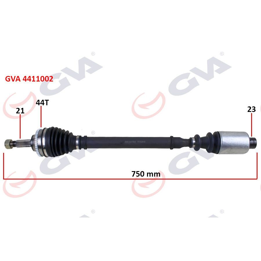 GVA KOMPLE AKS SAĞ MEGANE I 1.4/1.6 96-03 ABS Lİ 44DİŞ 742MM (7701352473)