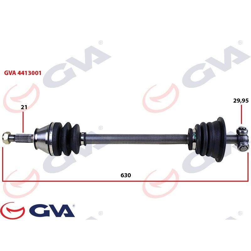 GVA KOMPLE AKS SOL RENAULT 9/11 1.4 630MM 85-00 (7701349359)