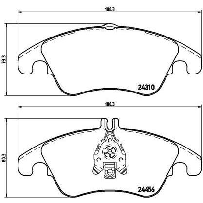 BREMBO FREN BALATASI ON MERCEDES W204 S204 C204 C218 W212 C207 (A0064202820)