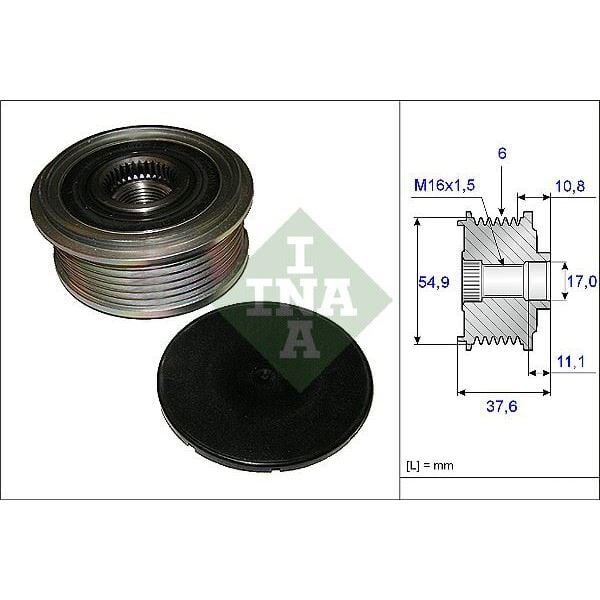 INA ALTERNATOR KASNAGI MERCEDES W176 W246 C117 X156 . RENAULT CLIO MODUS . INFINITI Q30 (A6071500060)