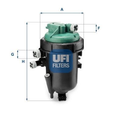 UFI YAKIT FİLTRESİ DOBLO CARGO-LINEA 1.3 DMTJ 05-10 55KW/75PS 213MM OE (51773591)
