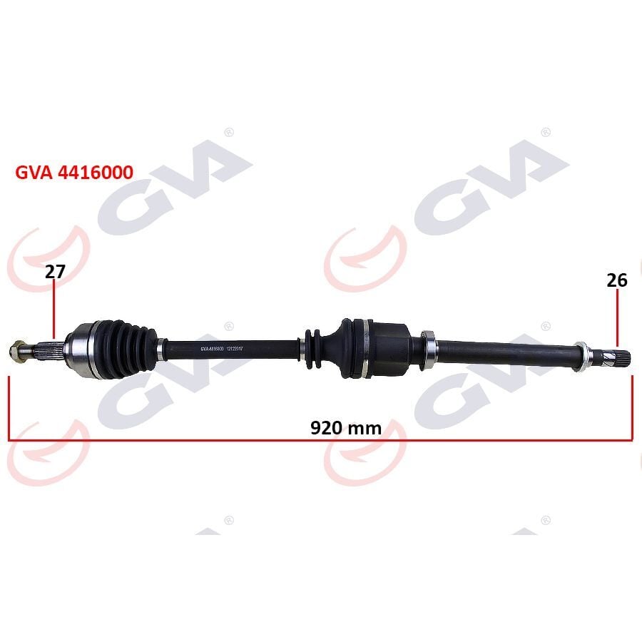GVA KOMPLE AKS SAĞ KANGOO III 08> 1.5DCI 921MM (391007374R)
