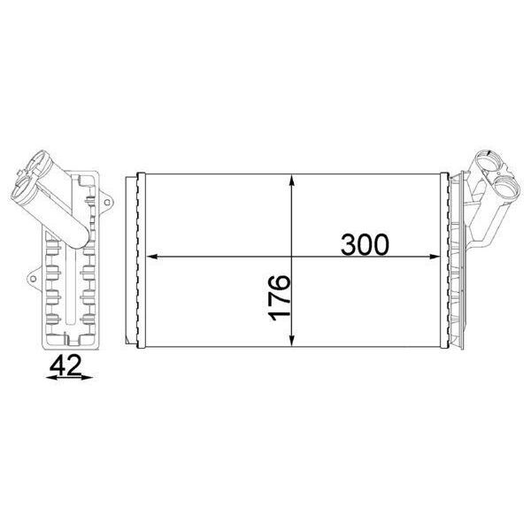 MAHLE KALORİFER RADYATÖRÜ SCUDO 96-02 -JUMPY 96 EXPERT 96-02 806 99-02 299X170 (6448.A7)