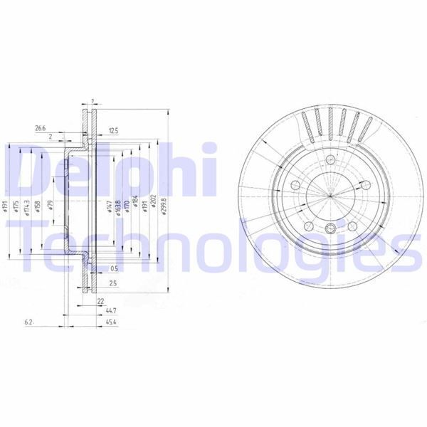 DELPHI FREN DISKI ON BMW E46 99 04 (34116864058)