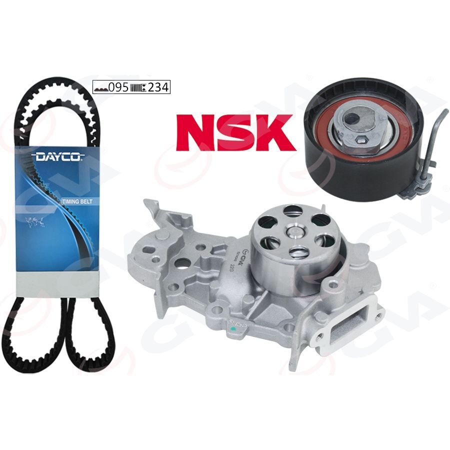 GVA DEVİRDAİMLİ EKSANTRİK GERGİ KİTİ 095X234 RENAULT CLIO II 98>05 CLIO III 05>12 CLIO IV 12>19 KANGOO 01> TWİNGO 01> MODUS 04> LOGAN II 08> SANDERO 08> 1.2 D4F (119A01820R)