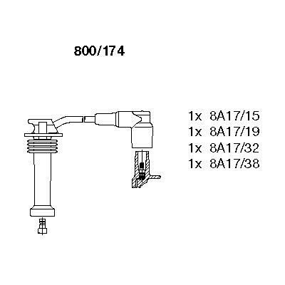 BREMI BUJİ KABLO TAKIMI FOCUS-CMAX-FİESTA-MONDEO-BMAX-MAZDA-VOLVO C30-S40-V50 98> 1.4-1.6 ZETEC (1682155)