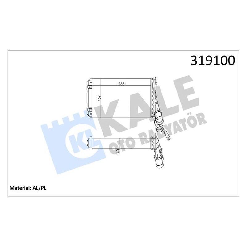 KALE RADYATOR KALORİFER RADYATÖRÜ PARTNER-BERLINGO 1.9D-2.0HDI 97-08 -P306-XSARA-XANTIA-ZX 1.6-1.8-2.0-1.4HDI-1.5D 97-05 BEHER TİPİ (6448.78)