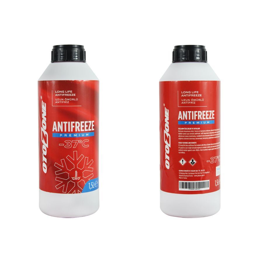 OTOZONE ANTİFRİZ 1.5 LT -37 C KIRMIZI LONG LİFE KOLI 12 AD ORGANIK