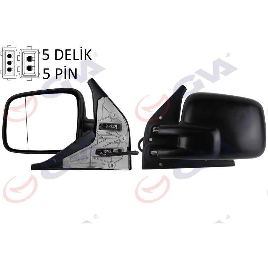 GVA DIŞ DİKİZ AYNASI SOL TRANSPORTER T4 96> ELEKTRİKLİ ISITMALI ASFERİK VM-186EHAL