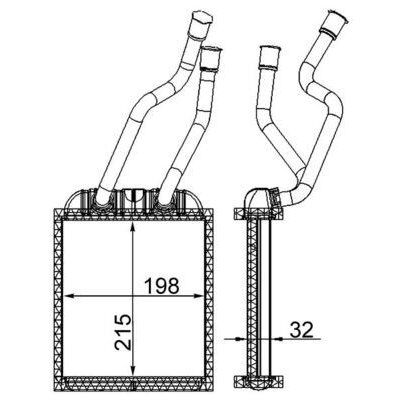 MAHLE KALORİFER RADYATÖRÜ TOUAREG-Q7-CAYENNE 215X194X34 8FH351316201/8FH351315351 (7L0819031)