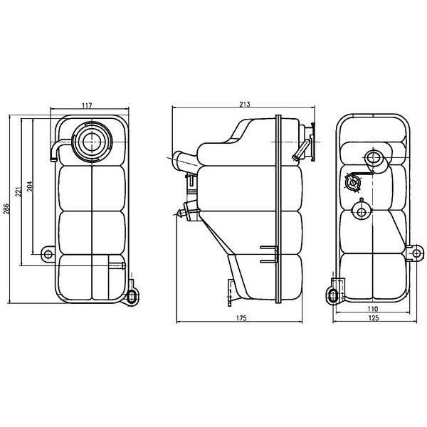 MAHLE RADYATOR YEDEK SU DEPOSU MERCEDES W202 W463 (A2025000249)
