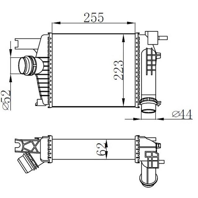 ORIS TURBO RADYATÖRÜ INTERCOOLER CLIO IV 12 CAPTUR 13 DUSTER 13 0.9TCE 1.2TCE 1.5DCI (144961381R)