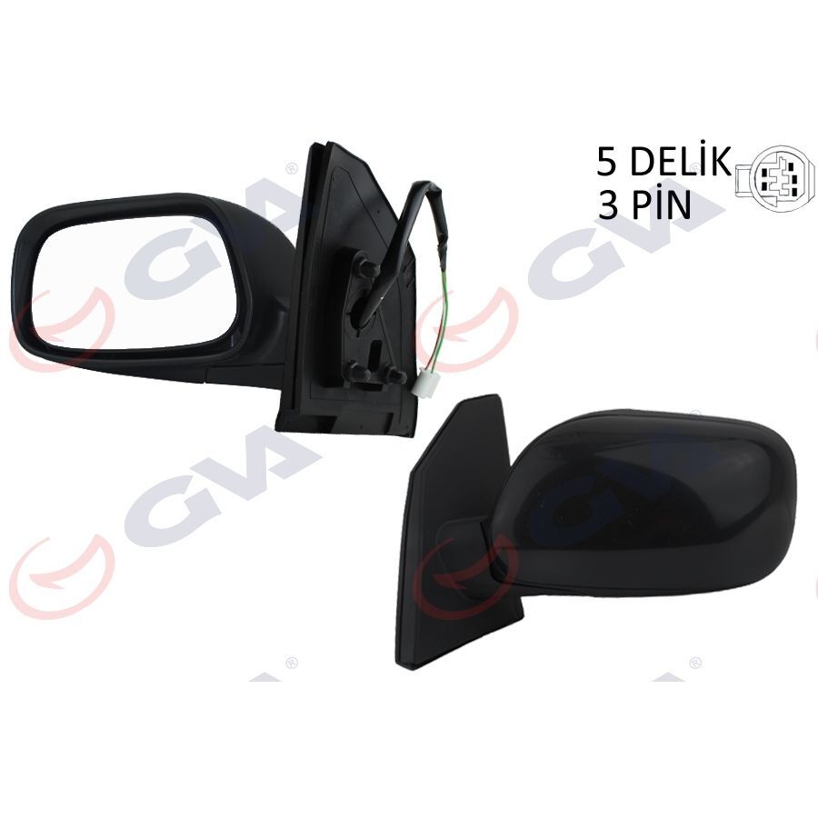 GVA DIŞ DİKİZ AYNASI SOL COROLLA 02> ELEKTRİKLİ KONVEKS 3 FİŞ VM-277EL