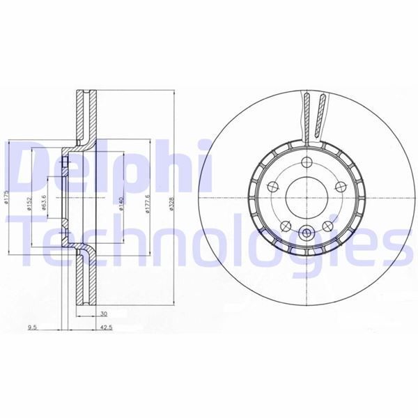 DELPHI ÖN FREN AYNASI ADET VOLVO XC60 D3 D4 D5 2.4D 2.0T 3.2 T5 T6 2008 2017 CAP 328X5 BJN (31277342)