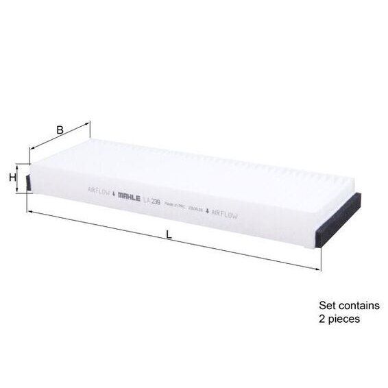 MAHLE POLEN FİLTRESİ AUDI A6 2.0-2.4-2.8-3.0-3.2 04-11 2 Lİ SET (4F0898438)