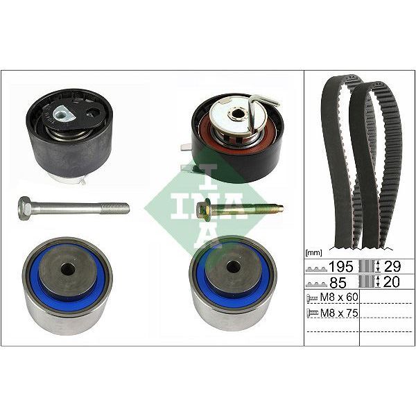 INA TRIGER KAYIS SETI 306DT MONO MOTOR DISCOVERY 4 L319 DISCOVERY 5 L462 R.R 4 VOGUE L405 12> R.R SPORT I L320 09>13-SPORT 2 L494 13>VELAR L560 17>JAGUAR 306DT AJTDV6 XJ X351 XF I X250 (1311306)