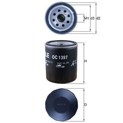 MAHLE YAĞ FİLTRESİ BOXER-JUMPER-VIVARO C-ZAFIRA LIFE-P308-P508-P3008-P5008-EXPERT-JUMPY-C4-C5-TOYOTA PROACE 2.0 DW10 DTR-DTH-DTL BLUEHDI-TDCI (9809532380)