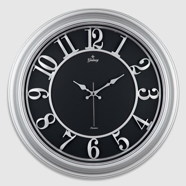 SAAT DUVAR SAATİ GRİ ÇERÇEVE İÇİ SİYAH 46CM KABARTMA RAKAMLI SELEFON KORUMALI AMERİKAN BRİSTOL KADRAN METAL AKREP/YELKOVAN/SANİYE AKAR SANİYELİ MEKANİZMA AKRİLİK BOYA ABS HAMMADDE MİNERAL CAM (SAAT1963)