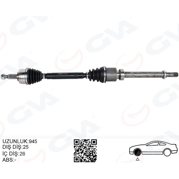 GVA ÖN AKS SAĞ RENAULT MEGANE IV 1.3 TCE - 1.5 DCI EURO 6 M-T SNZ-TL4 16- (391000978R)
