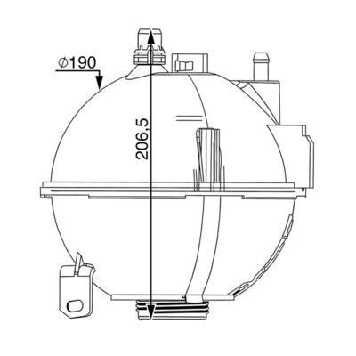 MAHLE RADYATOR YEDEK SU DEPOSU BMW B47 N47 N20 N55 N57 F25 F26 (17138616418)