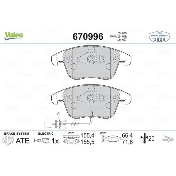 VALEO ÖN BALATA AUDI A4 - A5 09 GDB1814 (8K0698151A)